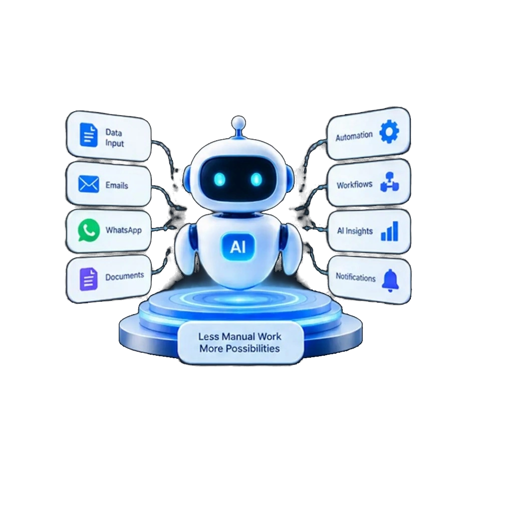 Illustration of AI agents and workflow automation